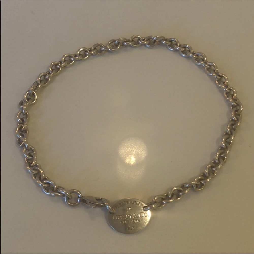 Authentic Tiffany & Co oval tag necklace